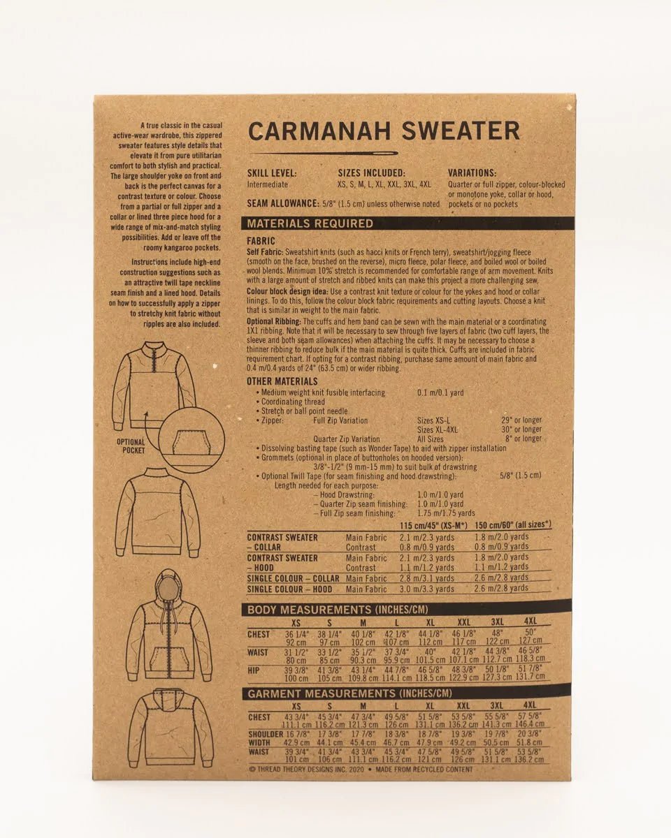 Carmanah Sweater Pattern - Thread Theory - Simplifi Fabric