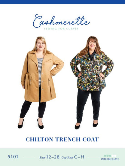 Chilton Trench Coat Paper Pattern - Cashmerette - Simplifi Fabric