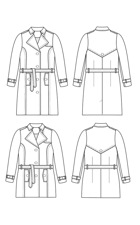 Chilton Trench Coat Paper Pattern - Cashmerette - Simplifi Fabric