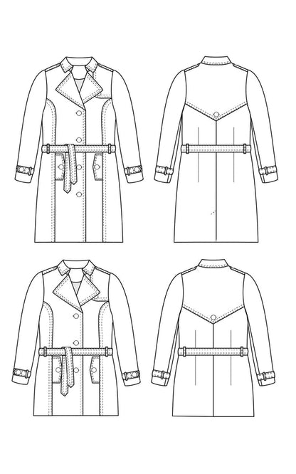 Chilton Trench Coat Paper Pattern - Cashmerette - Simplifi Fabric