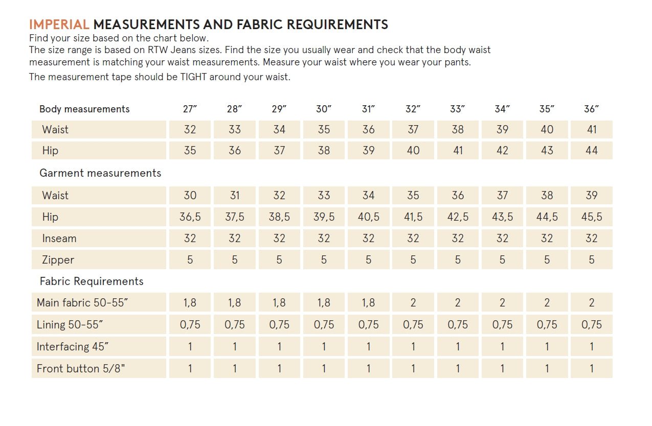 Chino Pants Mens Paper Pattern - Wardrobe by Me - Simplifi Fabric