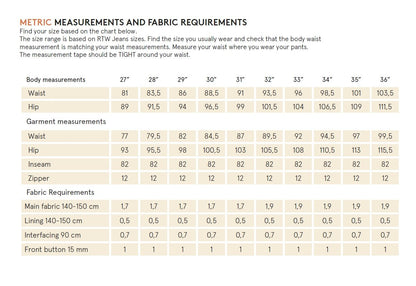 Chino Pants Mens Paper Pattern - Wardrobe by Me - Simplifi Fabric