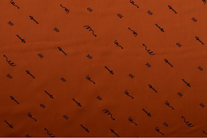 Cotton Voile - ARROWS - European Import - Oeko - Tex® - Copper - Simplifi Fabric