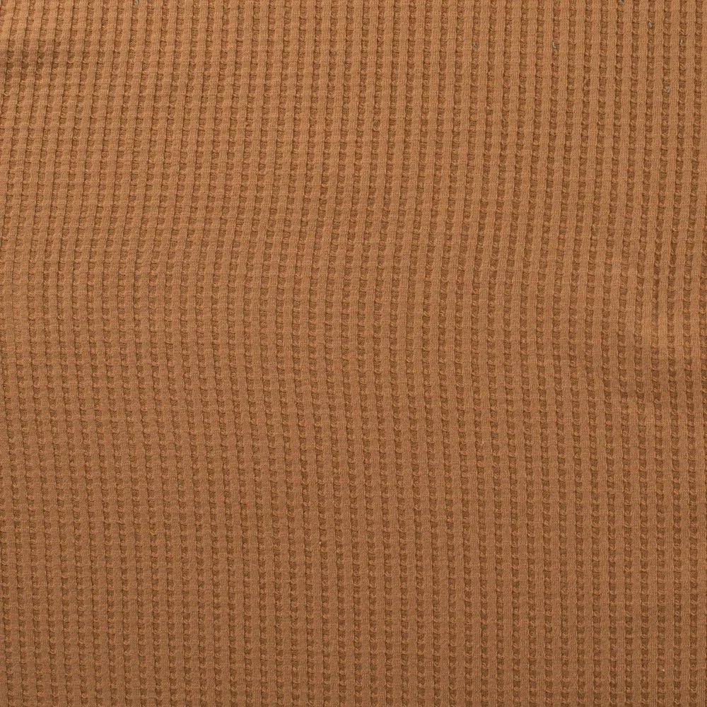 Cotton Waffle Tricot - European Import - Caramel - Simplifi Fabric