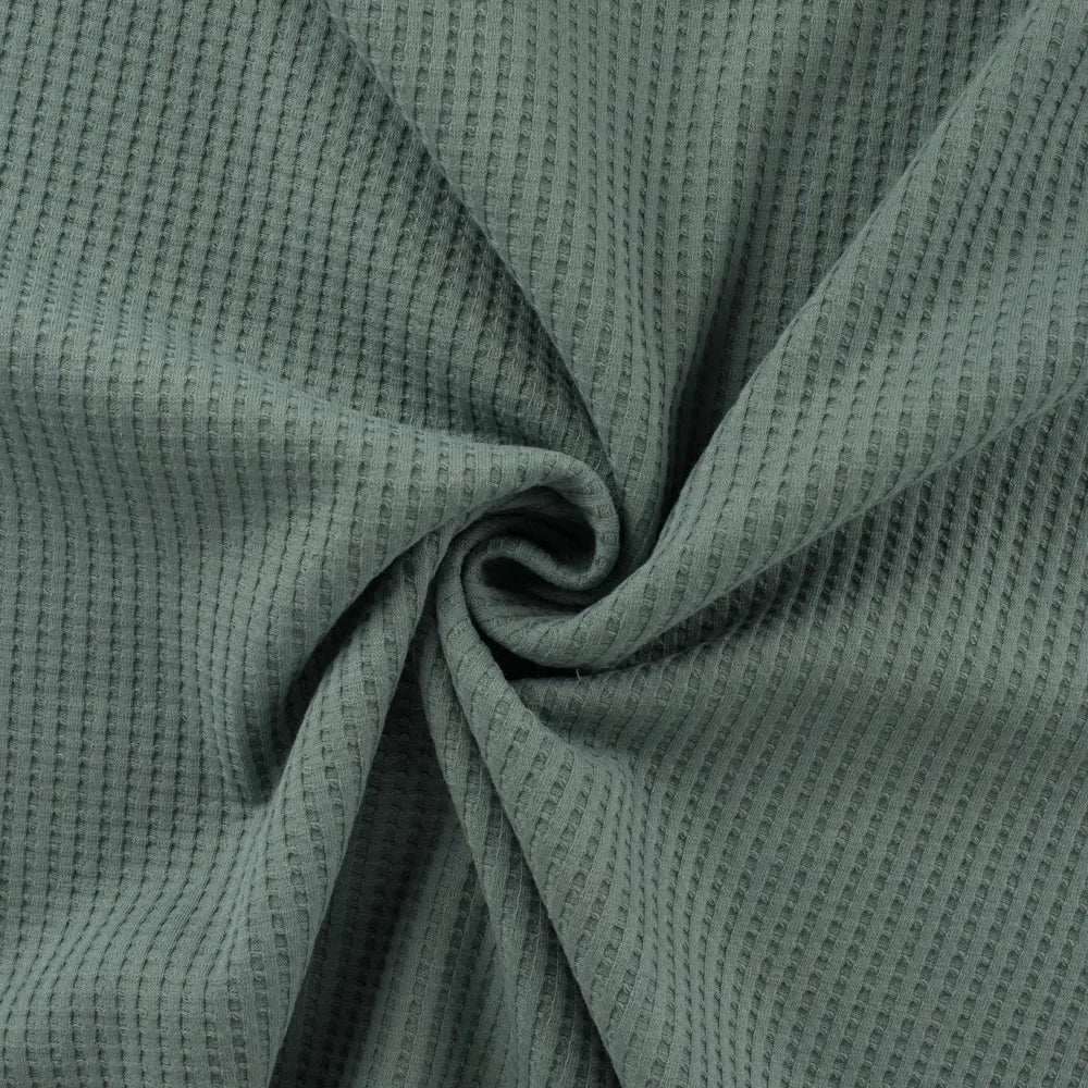 Cotton Waffle Tricot - European Import - Dusty Mint - Simplifi Fabric