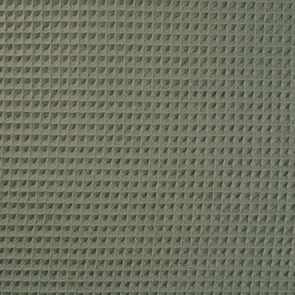 Cotton Waffle Weave - European Import - Dark Dusty Mint - Simplifi Fabric