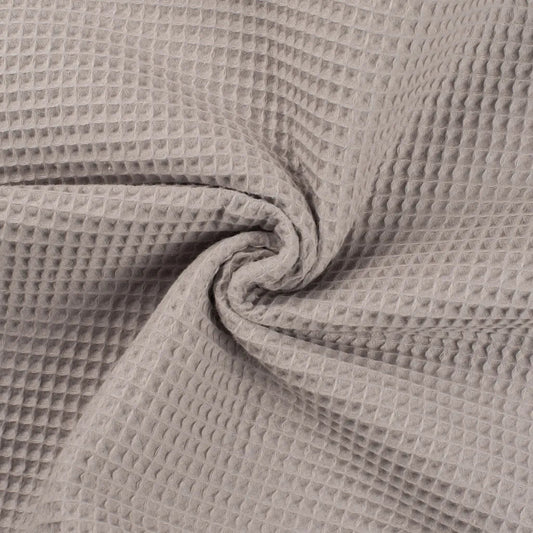 Cotton Waffle Weave - European Import - Silver Grey - Simplifi Fabric