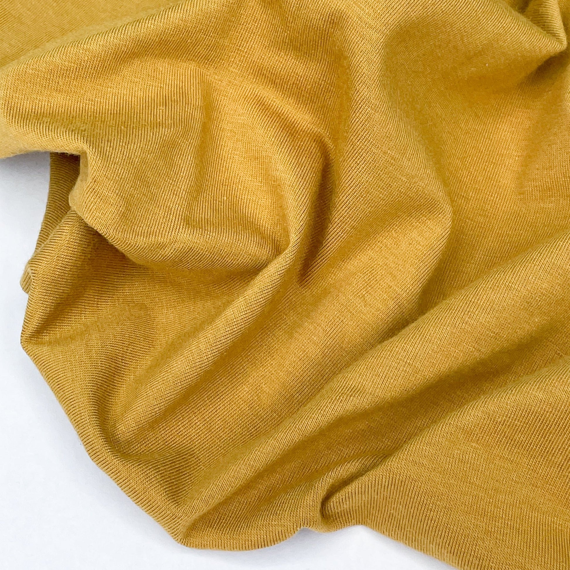 Cotton/TENCEL™ Modal Spandex Jersey - Dark Mustard - Simplifi Fabric