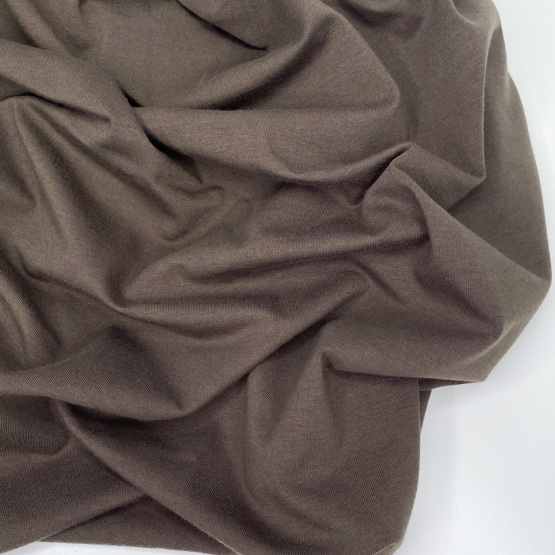 Cotton/TENCEL™ Modal Spandex Jersey - Espresso - Simplifi Fabric