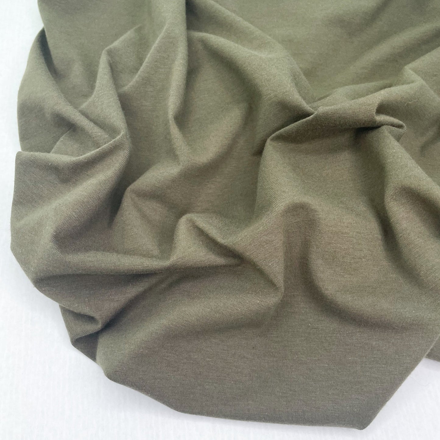 Cotton/TENCEL™ Modal Spandex Jersey - Olive - Simplifi Fabric