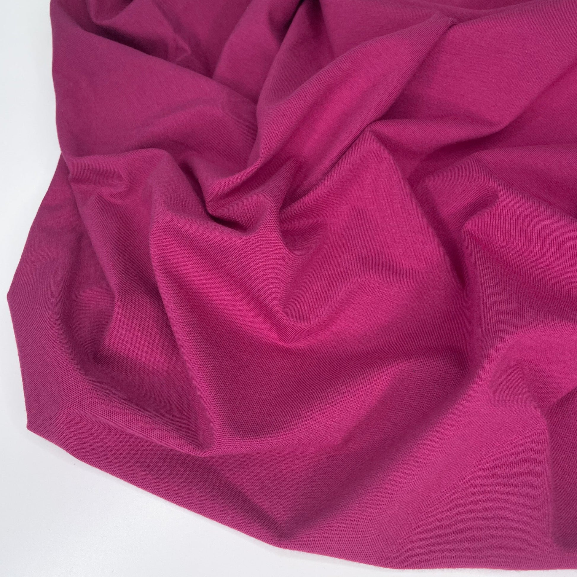 Cotton/TENCEL™ Modal Spandex Jersey - Raspberry - Simplifi Fabric