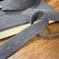 20mm Linen Blend Marble Webbing - Japanese Import - Dark Brown (sold per meter)