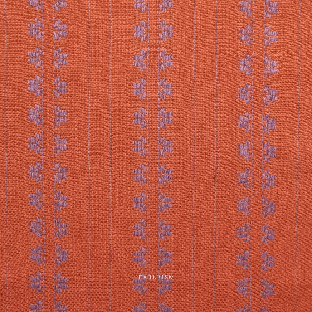 Deco Stripe - Spice - Fine & Dandy - Fableism Supply Co. - Simplifi Fabric