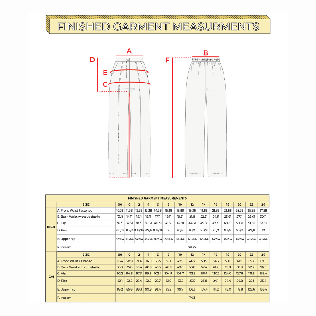 Diner Trouser PDF Pattern - Lydia Naomi - Simplifi Fabric