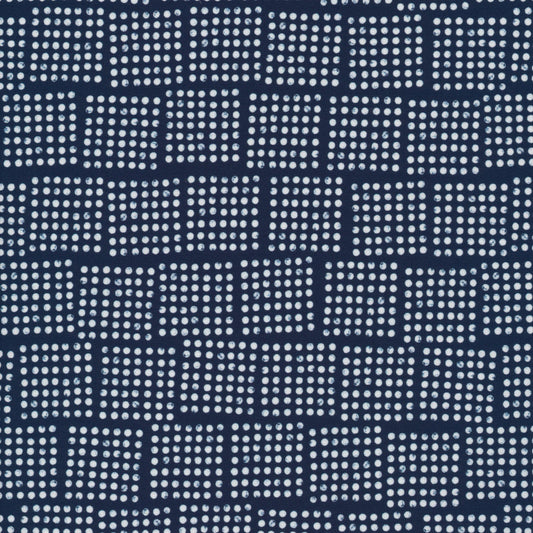 Domino - Blue - Imprint - Eloise Renouf - Cloud 9 Fabrics - Poplin - Simplifi Fabric