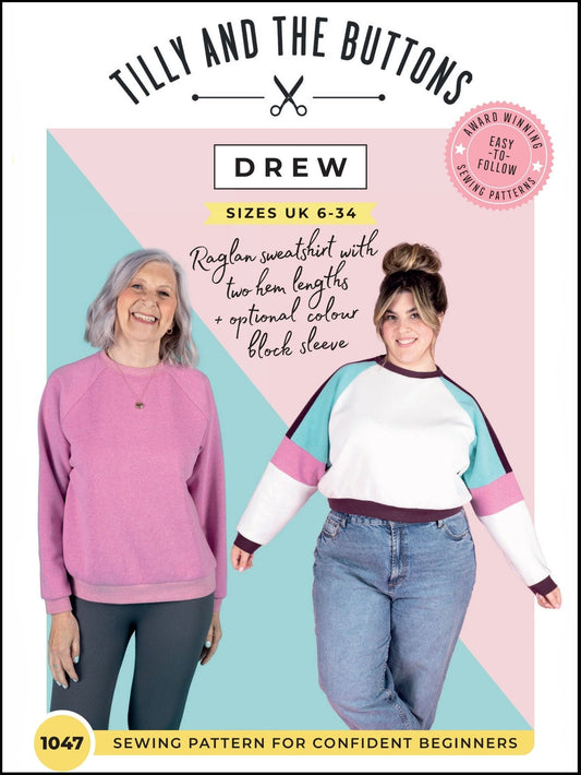 Drew Sweatshirt Pattern - Tilly And The Buttons - Simplifi Fabric