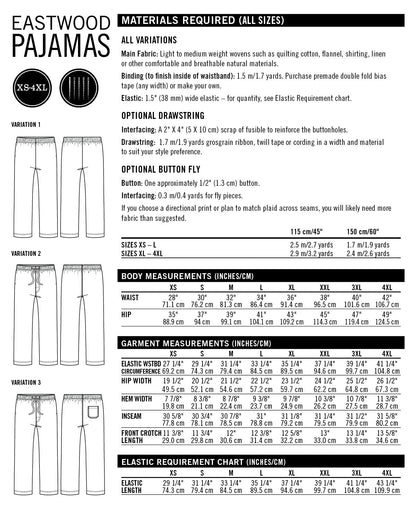 Eastwood Pajamas Mens PDF Sewing Pattern - Thread Theory - Simplifi Fabric