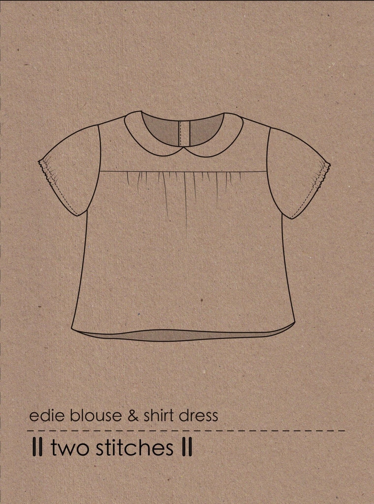 Edie Blouse & Shirtdress - Kids Paper Sewing Pattern - Two Stitches Patterns - Simplifi Fabric