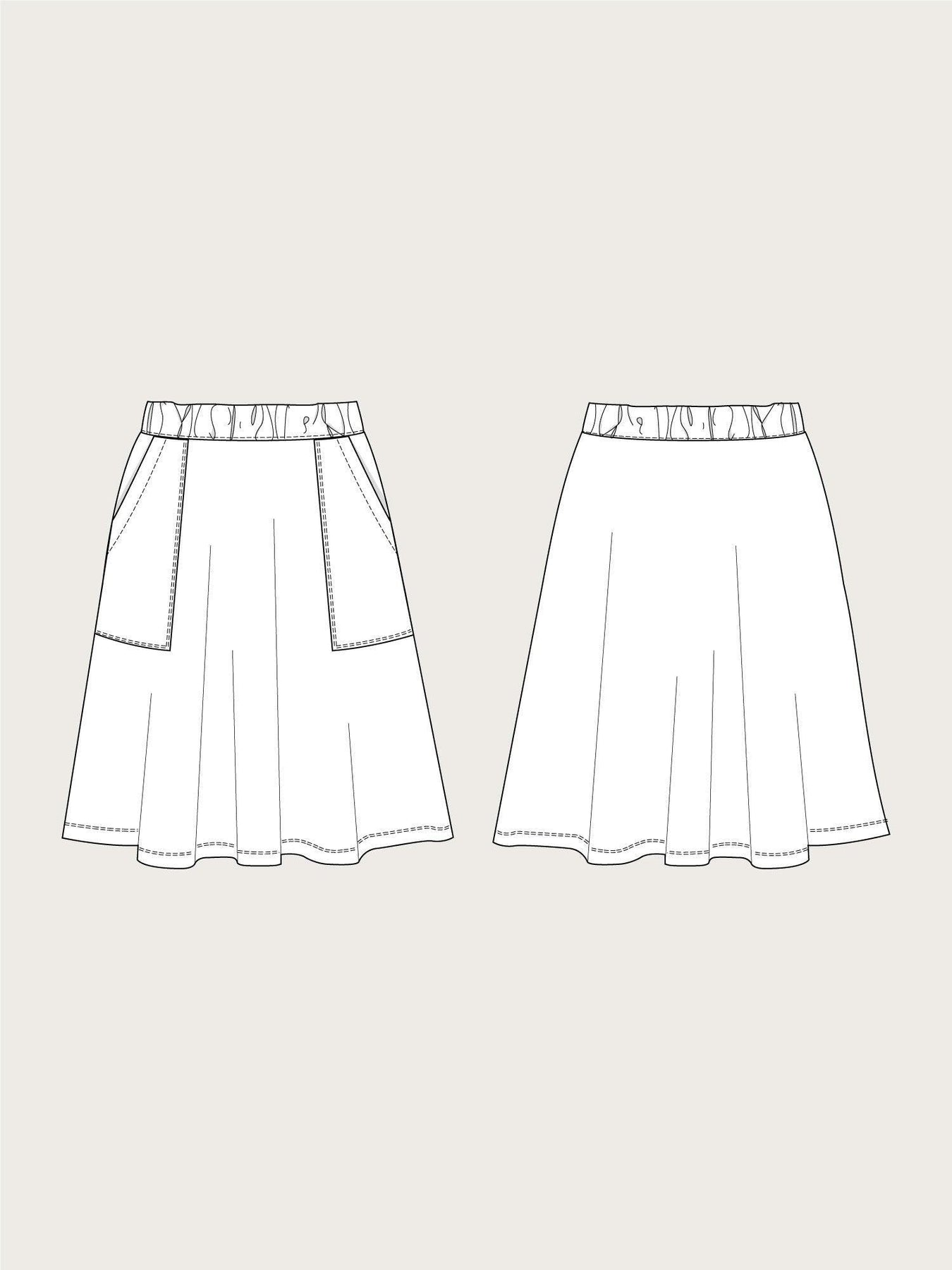 Elastic Waist Maxi Skirt Mini Pattern (4 - 10yrs) - The Assembly Line - Simplifi Fabric