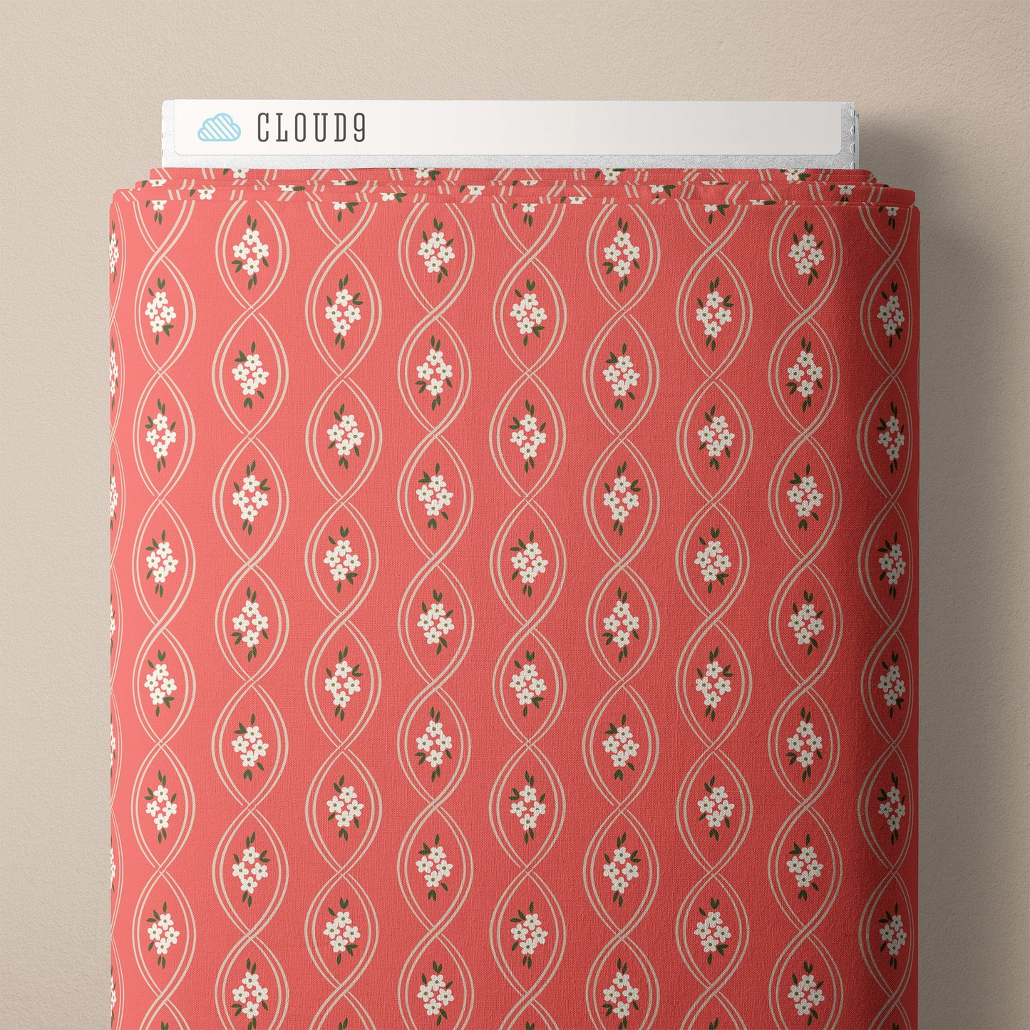 Entwined - Rose - Spring Showers - Ann Gardner - Cloud 9 Fabrics - Poplin - Simplifi Fabric