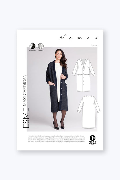 Esme Maxi Cardigan - PDF Pattern - Named Clothing - Simplifi Fabric