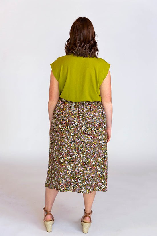 Evelyn High Waist Skirt Pattern - Chalk + Notch - Simplifi Fabric