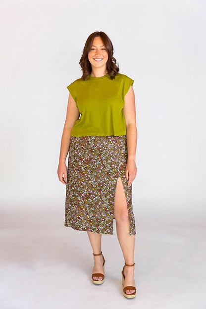 Evelyn High Waist Skirt Pattern - Chalk + Notch - Simplifi Fabric