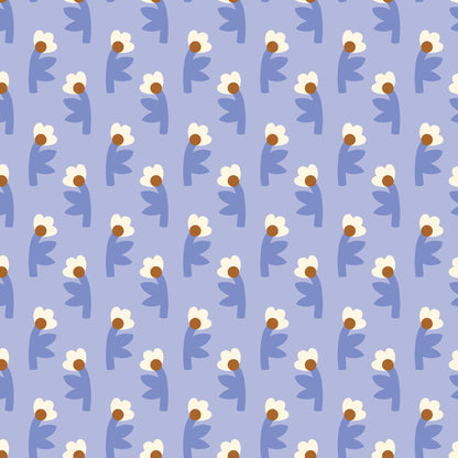 Evening Bloom - Blue - Firefly Moon - Leah Duncan - Cloud 9 Fabrics - Poplin - Simplifi Fabric