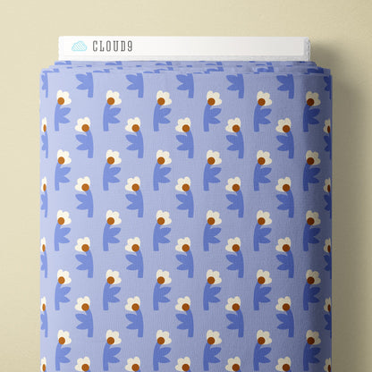 Evening Bloom - Blue - Firefly Moon - Leah Duncan - Cloud 9 Fabrics - Poplin - Simplifi Fabric