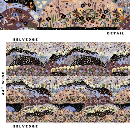 Eventide - Landscape - Firefly Moon - Leah Duncan - Cloud 9 Fabrics - Poplin - Simplifi Fabric