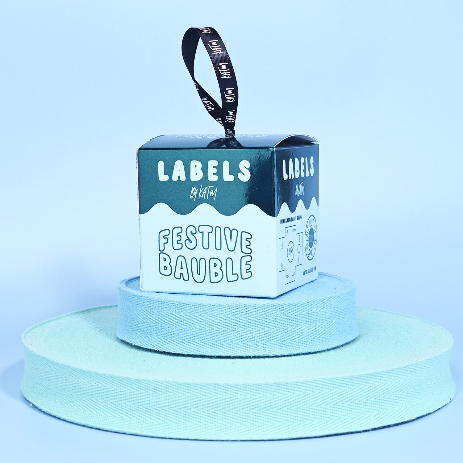 Festive Bauble Set 1 - Green & Blue Box - Woven Label Pack - Kylie And The Machine - Simplifi Fabric