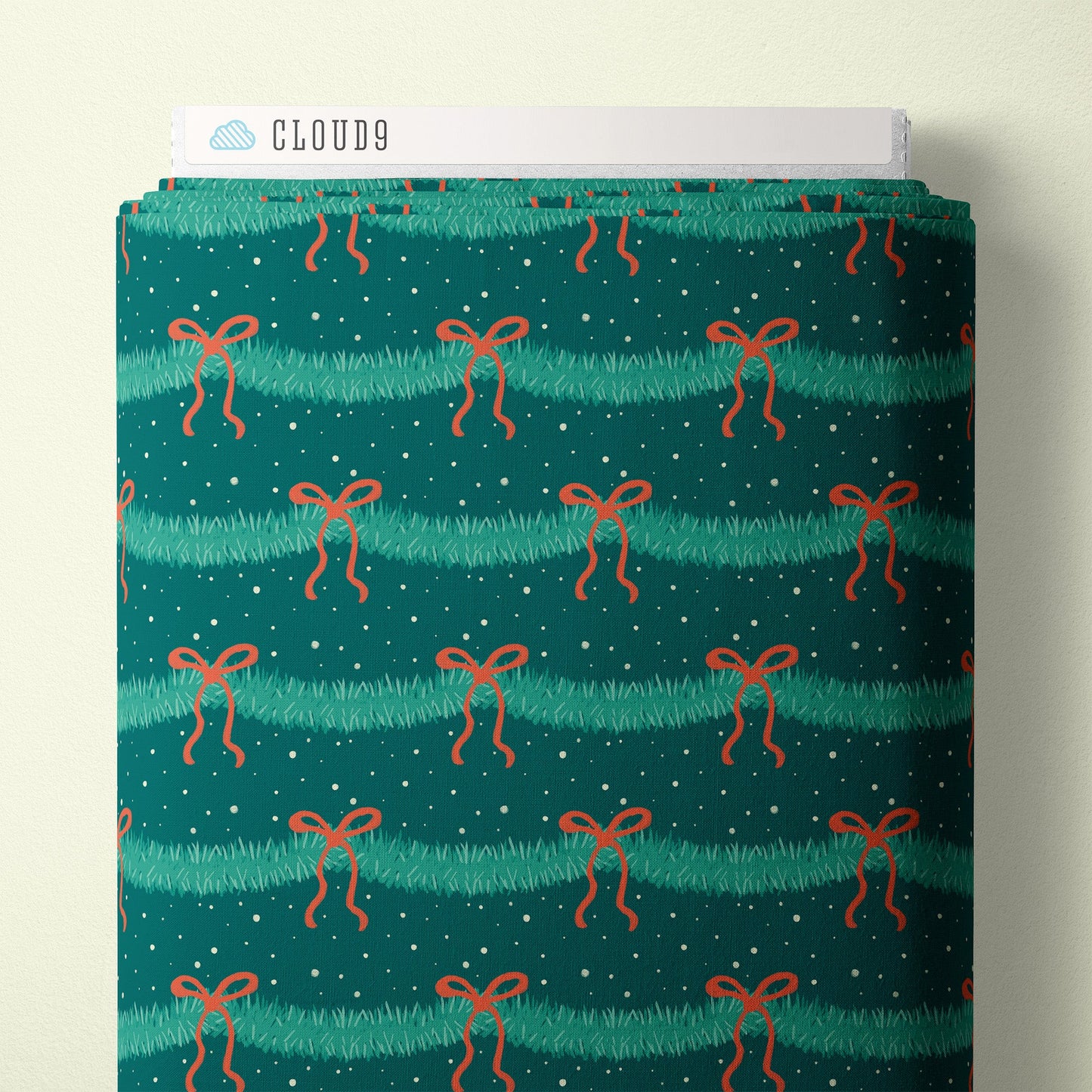 Festive Garland - Bright Holiday - Charla Pettingill - Cloud 9 Fabrics - Poplin - Simplifi Fabric