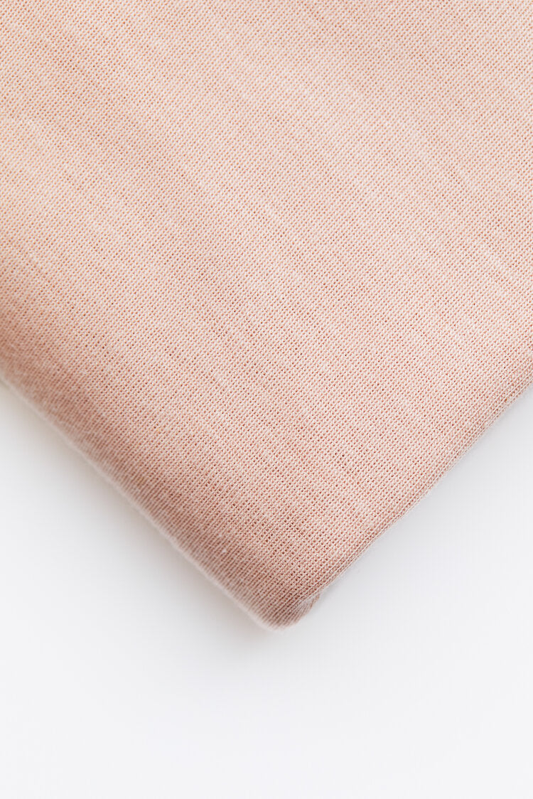 Fine 2x1 Rib Jersey TENCEL™ Lyocell Organic Cotton - OEKO-TEX® -  MeetMILK - Powder Pink