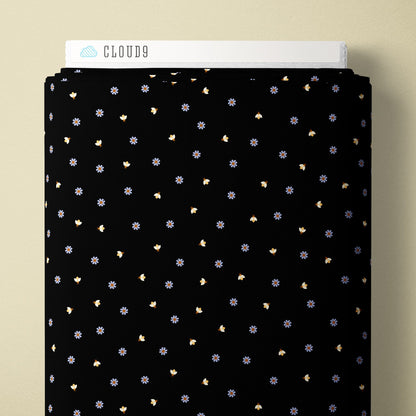 Firefly Twilight - Black - Firefly Moon - Leah Duncan - Cloud 9 Fabrics - Poplin - Simplifi Fabric