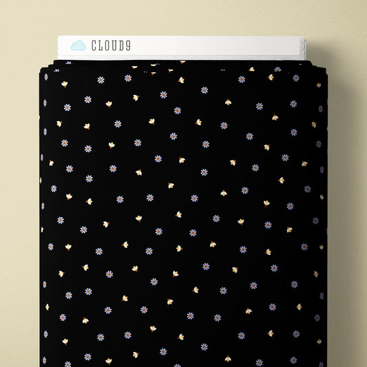 Firefly Twilight - Black - Firefly Moon - Leah Duncan - Cloud 9 Fabrics - Poplin - Simplifi Fabric