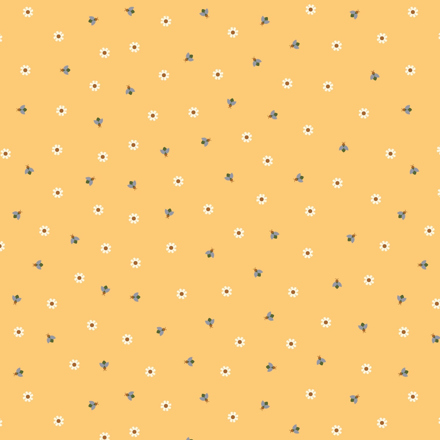 Firefly Twilight - Yellow - Firefly Moon - Leah Duncan - Cloud 9 Fabrics - Poplin - Simplifi Fabric