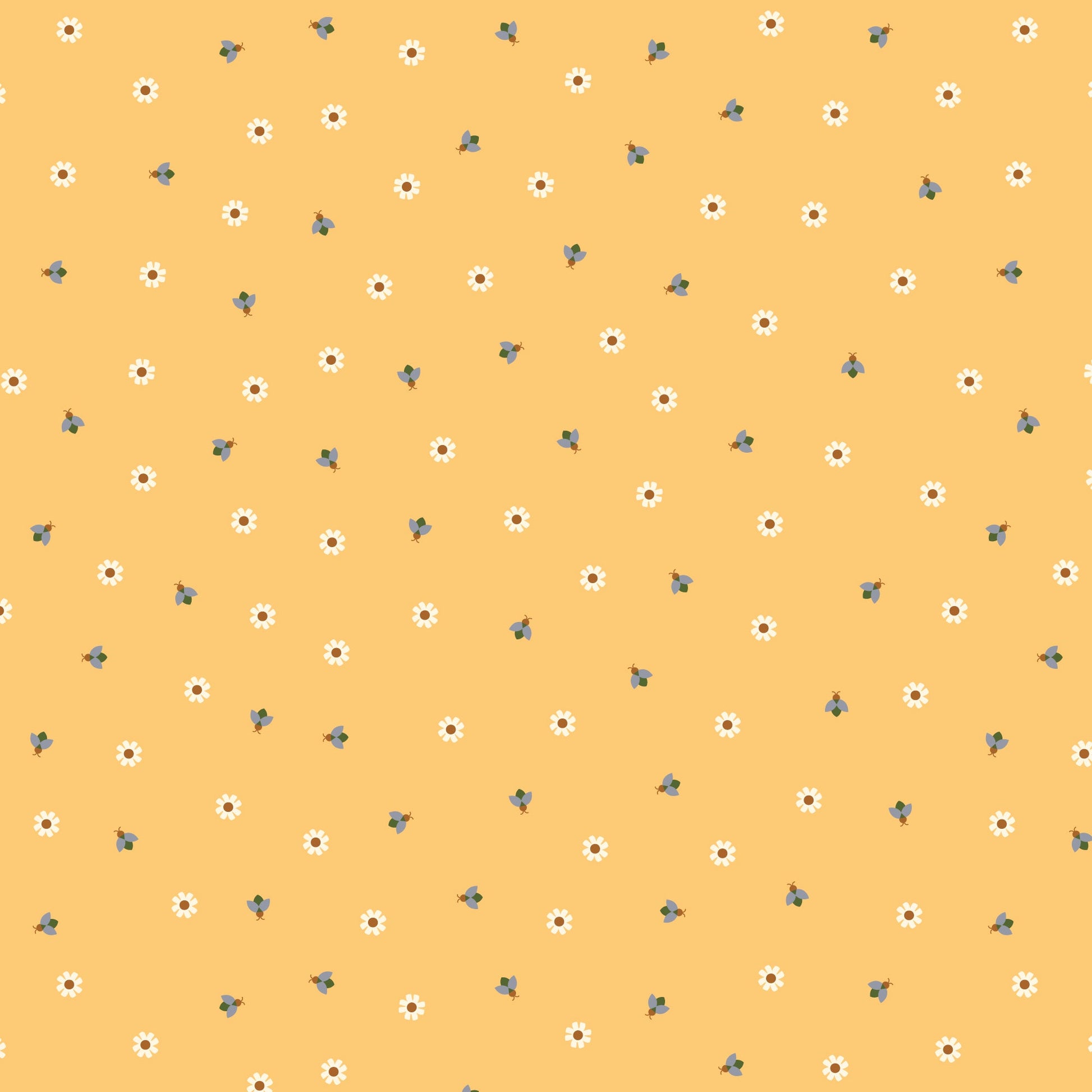 Firefly Twilight - Yellow - Firefly Moon - Leah Duncan - Cloud 9 Fabrics - Poplin - Simplifi Fabric