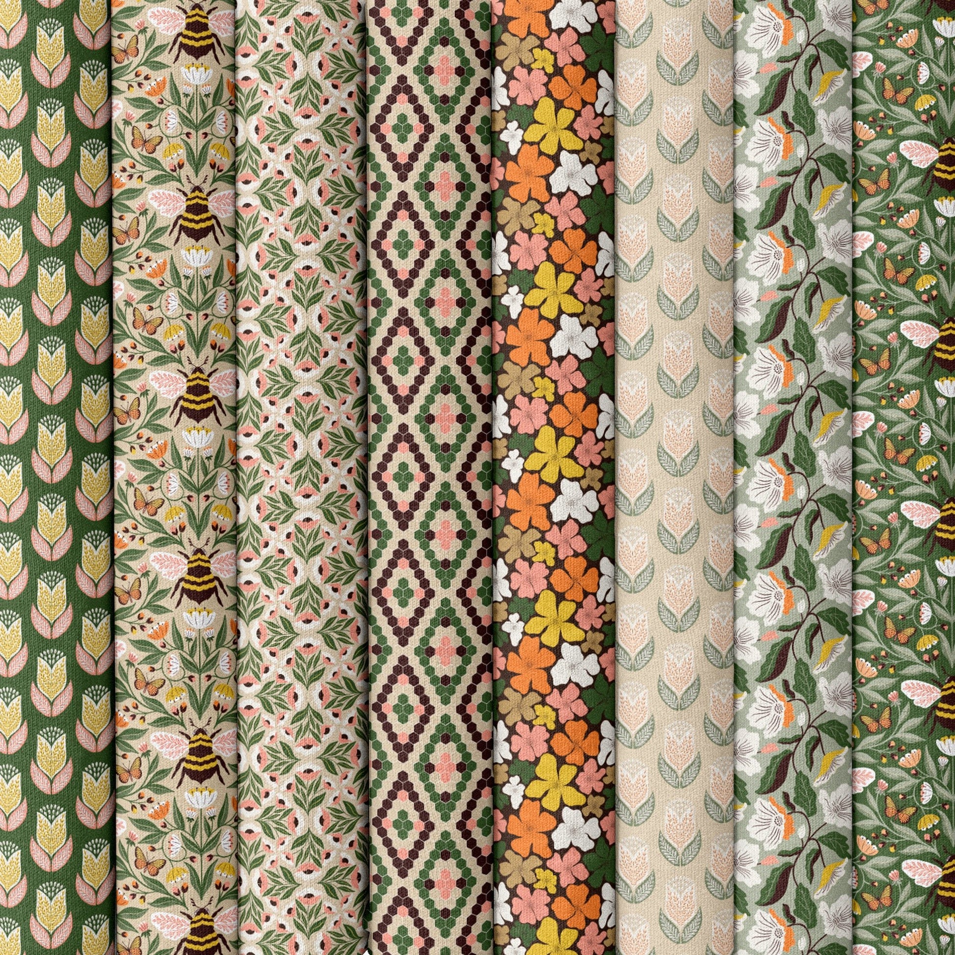 Florets - Honey Garden - Juliana Tipton - Cloud 9 Fabrics - Poplin - Simplifi Fabric