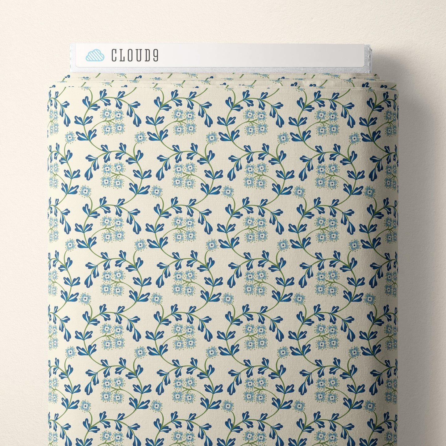 Flowering Lace - Blue - Summer Garden - House Of Haricot - Cloud 9 Fabrics - Poplin - Simplifi Fabric