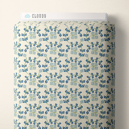 Flowering Lace - Blue - Summer Garden - House Of Haricot - Cloud 9 Fabrics - Poplin - Simplifi Fabric