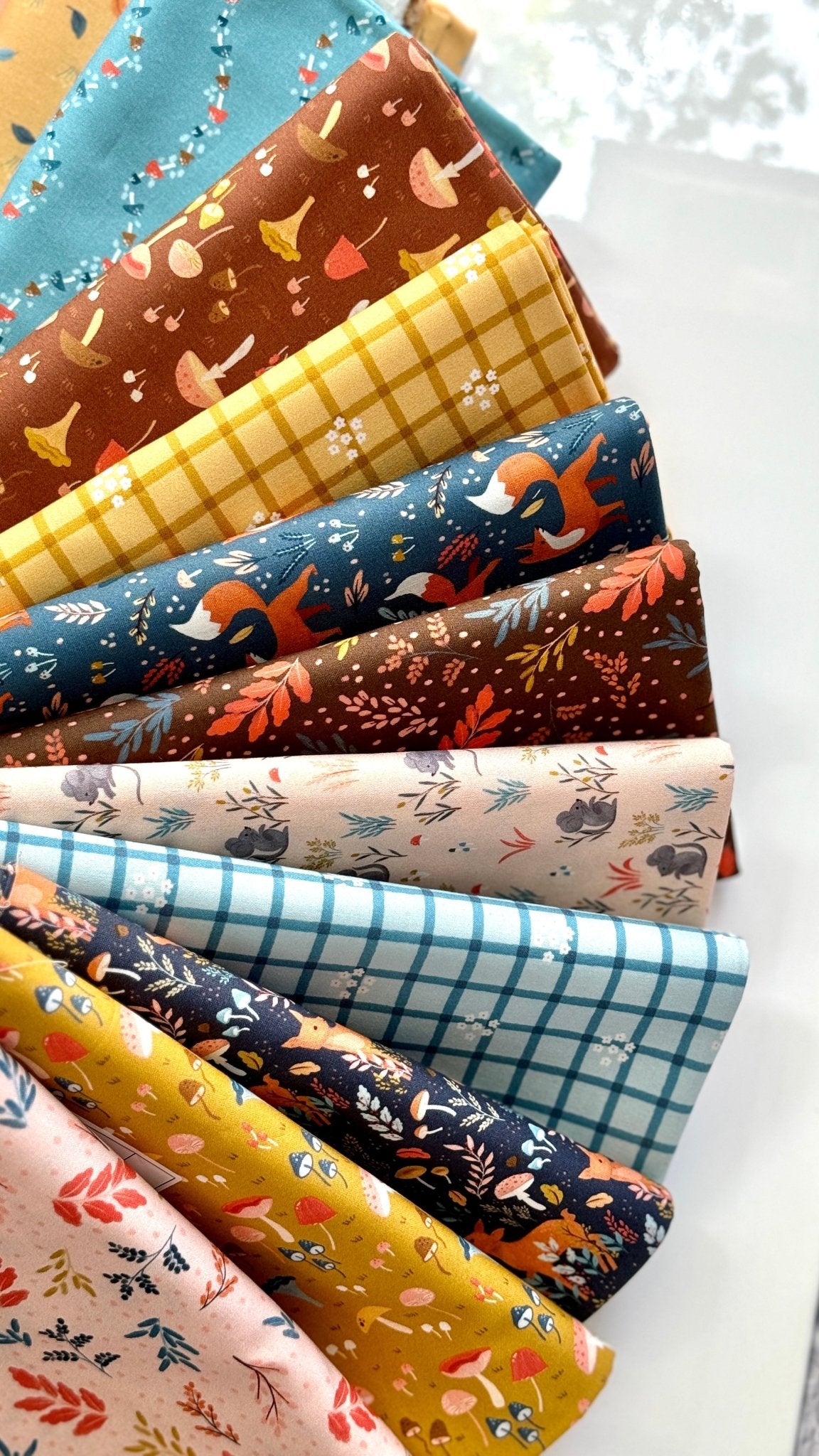 Fox Lair - Woodland Creatures - Dominika Godette - Cloud 9 Fabrics - Poplin - Simplifi Fabric