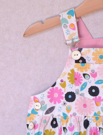 Frankie Dungarees & Dress (6mo - 2years) - Kids Paper Sewing Pattern - Two Stitches Patterns - Simplifi Fabric