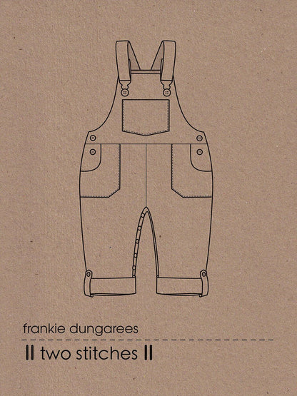 Frankie Dungarees & Dress (6mo - 2years) - Kids Paper Sewing Pattern - Two Stitches Patterns - Simplifi Fabric