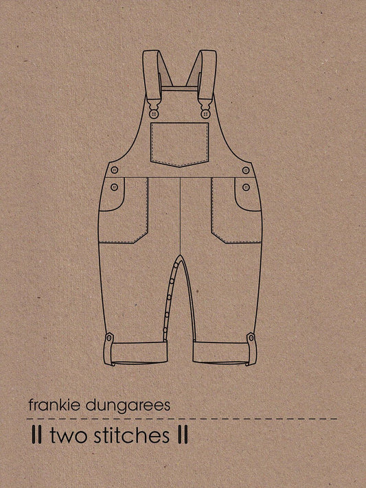 Frankie Dungarees & Dress (6mo - 2years) - Kids Paper Sewing Pattern - Two Stitches Patterns - Simplifi Fabric