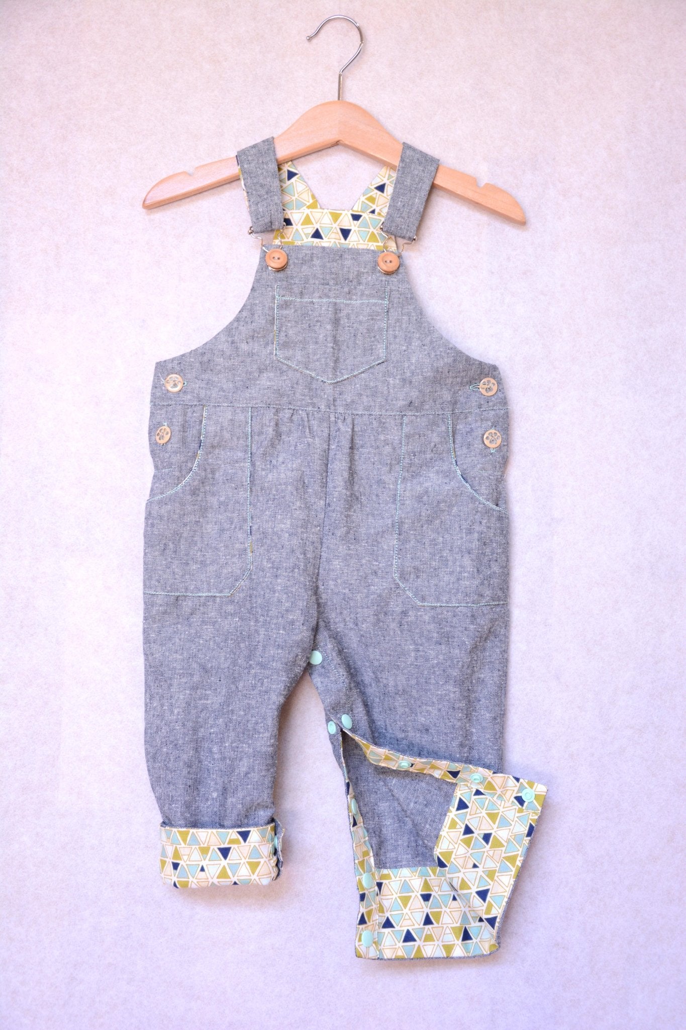 Frankie Dungarees & Dress (6mo - 2years) - Kids Paper Sewing Pattern - Two Stitches Patterns - Simplifi Fabric