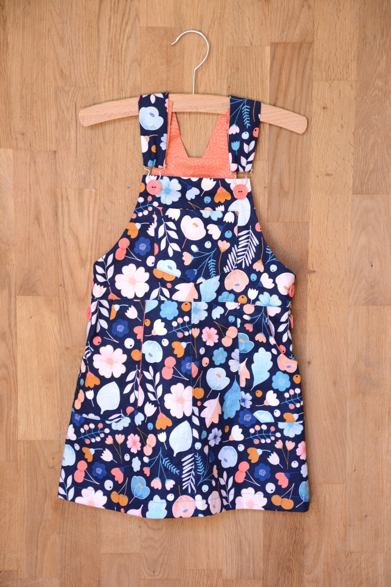 Freddie Dungarees & Dress (3 - 9 Years) - Kids Paper Sewing Pattern - Two Stitches Patterns - Simplifi Fabric