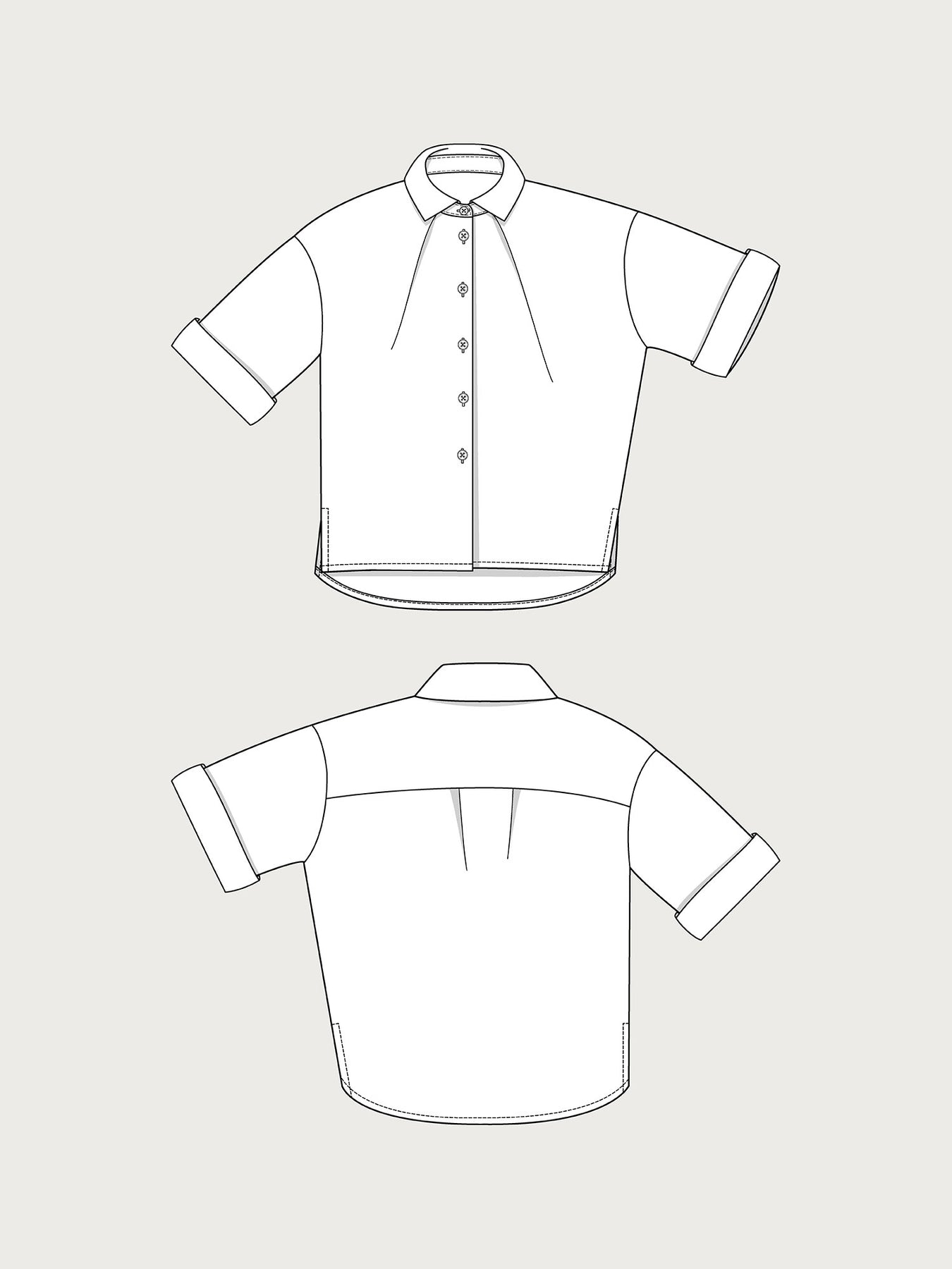 Front Pleat Shirt Pattern - The Assembly Line - Simplifi Fabric