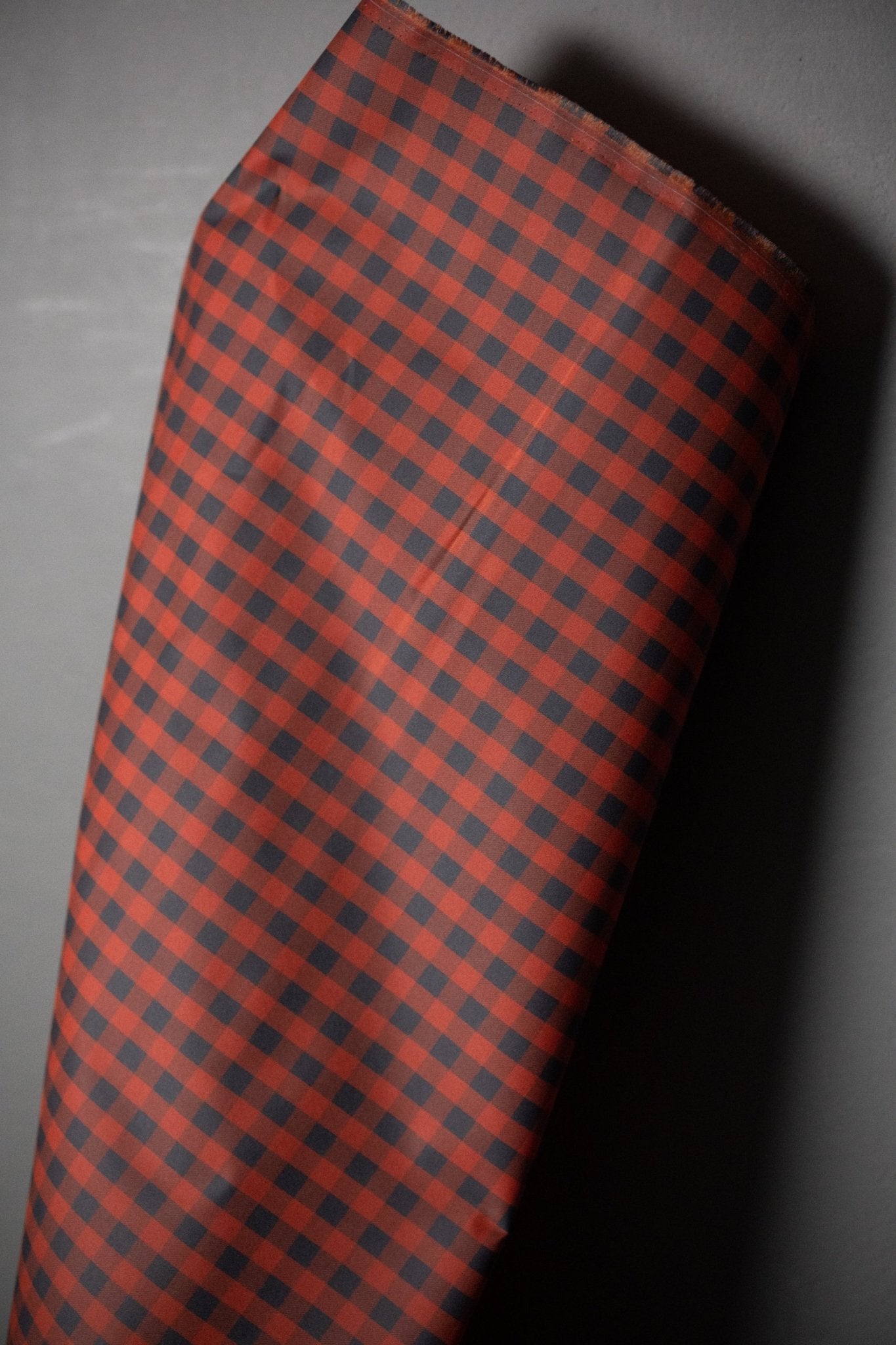 Gingham British Organic Cotton Traditional Oilskin - Founding Red - Merchant & Mills - Simplifi Fabric