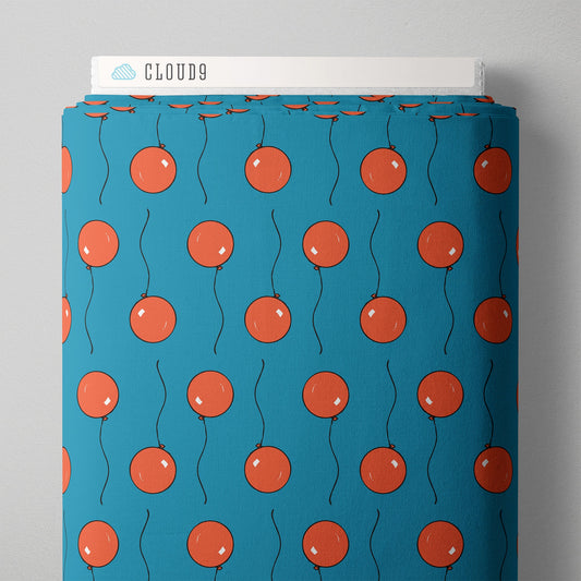 GNM Balloon - Blue - Goodnight Moon - Margaret Wise Brown - Cloud 9 Fabrics - Poplin - Simplifi Fabric