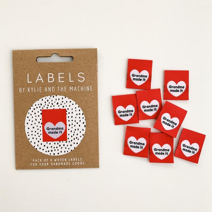 "GRANDMA MADE IT" Woven Label Pack - Kylie And The Machine - Simplifi Fabric